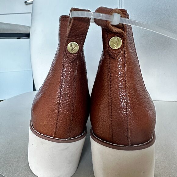 Vionic Aliso Wedge Chelsea Boots Women's Brown Leather Comfort Size 8 - Picture 4 of 6
